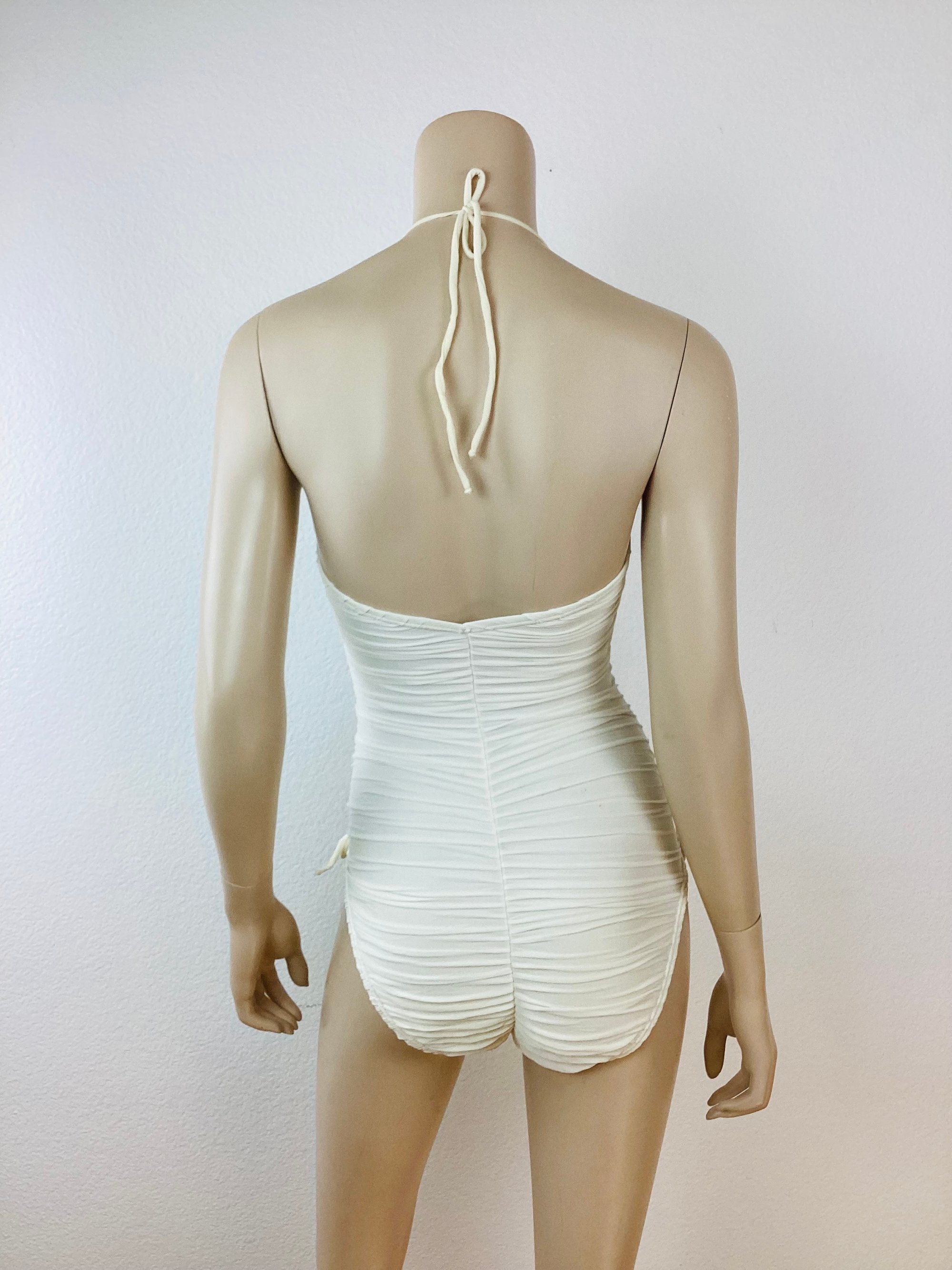 Vintage 1980s Yves Saint Laurent Ruched Swimsuit | fabulous Vintage 1980s Yves Saint Laurent Ruched Swimsuit | fabulous